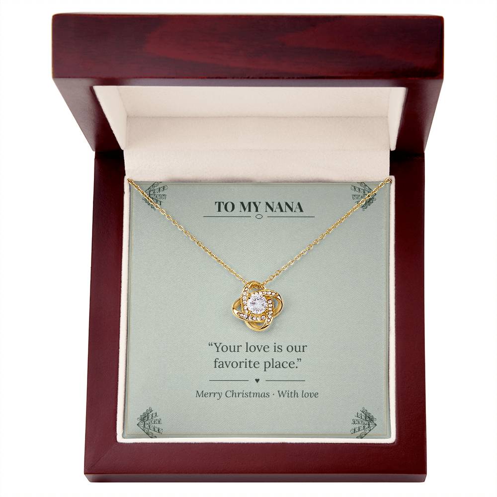 To My Nana Love Knot Necklace with Oezzo message card – photo 5
