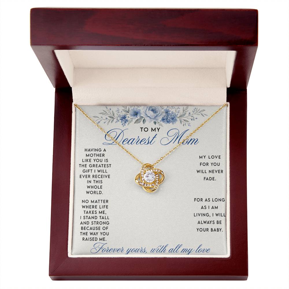 To My Mom Love Knot Necklace with Oezzo message card – photo 5