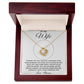 To My Wife Love Knot Necklace with Oezzo message card – photo 5