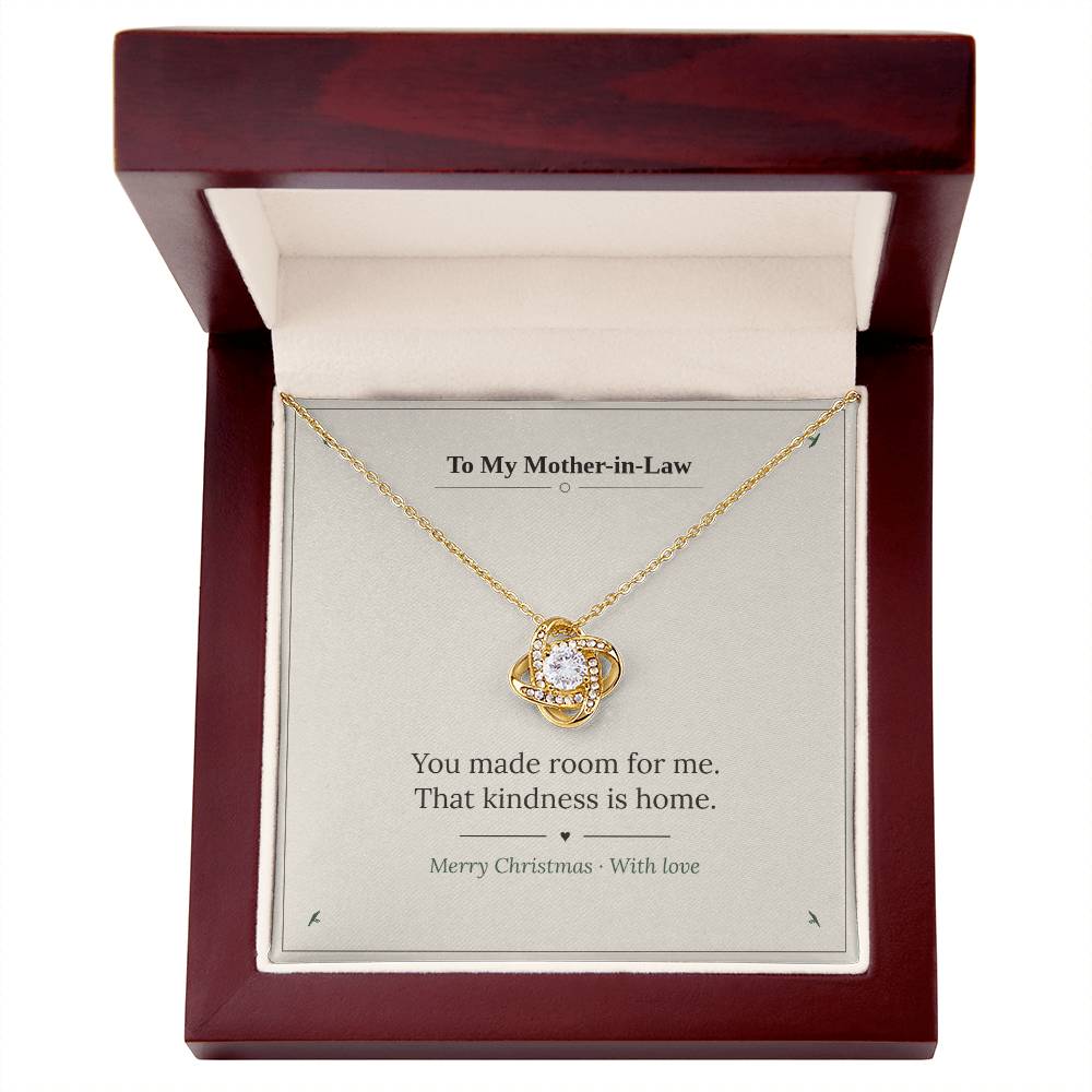 Mother-in-Law Love Knot Necklace with Oezzo message card – photo 5