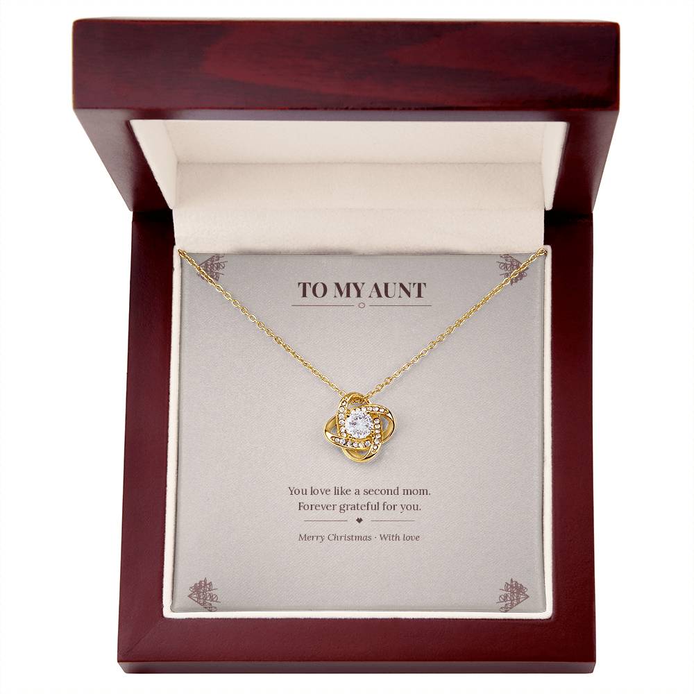 To My Aunt Love Knot Necklace with Oezzo message card – photo 5