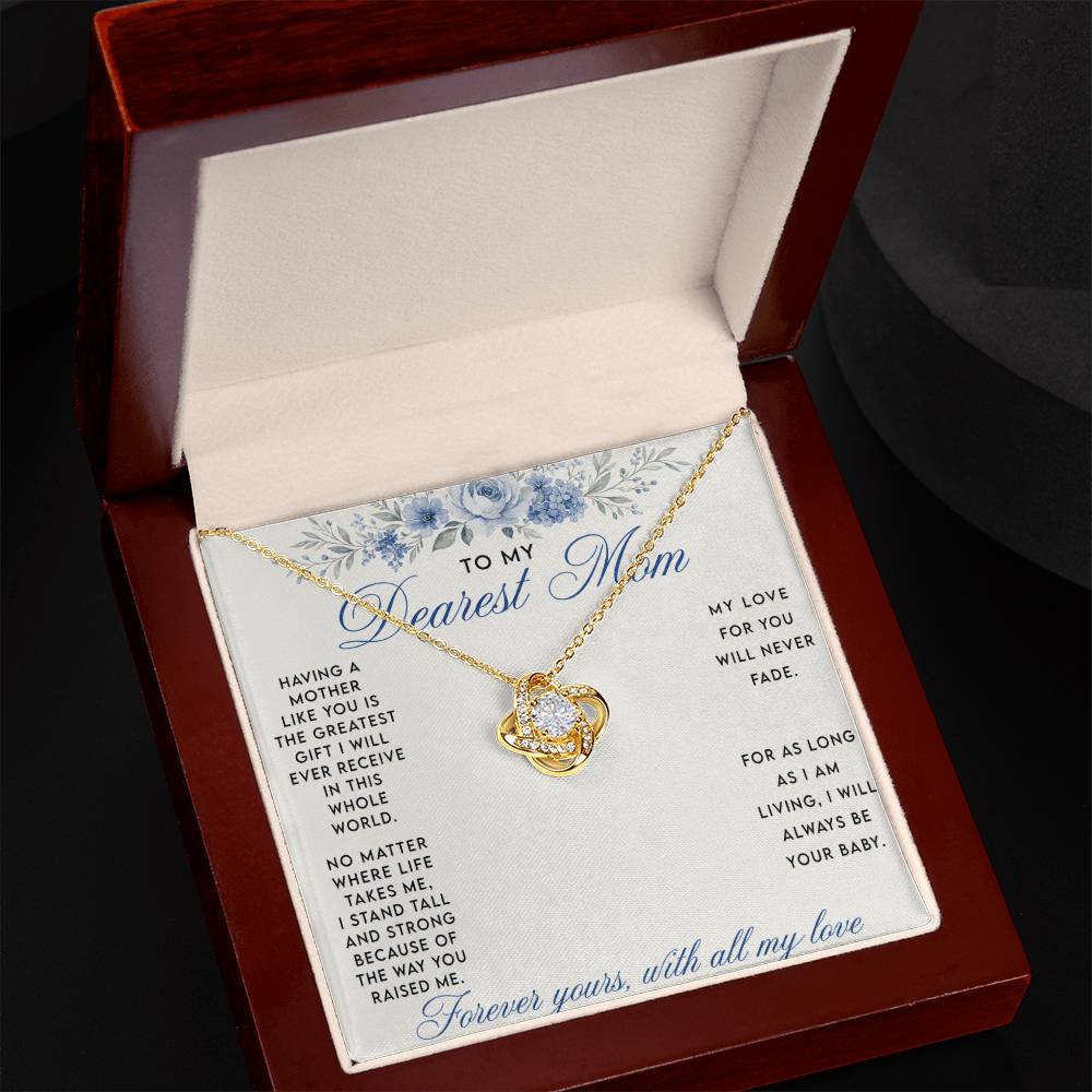 To My Mom Love Knot Necklace with Oezzo message card – photo 6