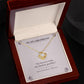 To My Girlfriend Love Knot Necklace with Oezzo message card – photo 6