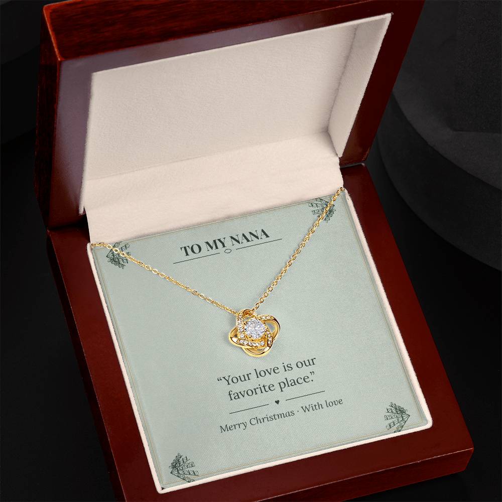 To My Nana Love Knot Necklace with Oezzo message card – photo 6