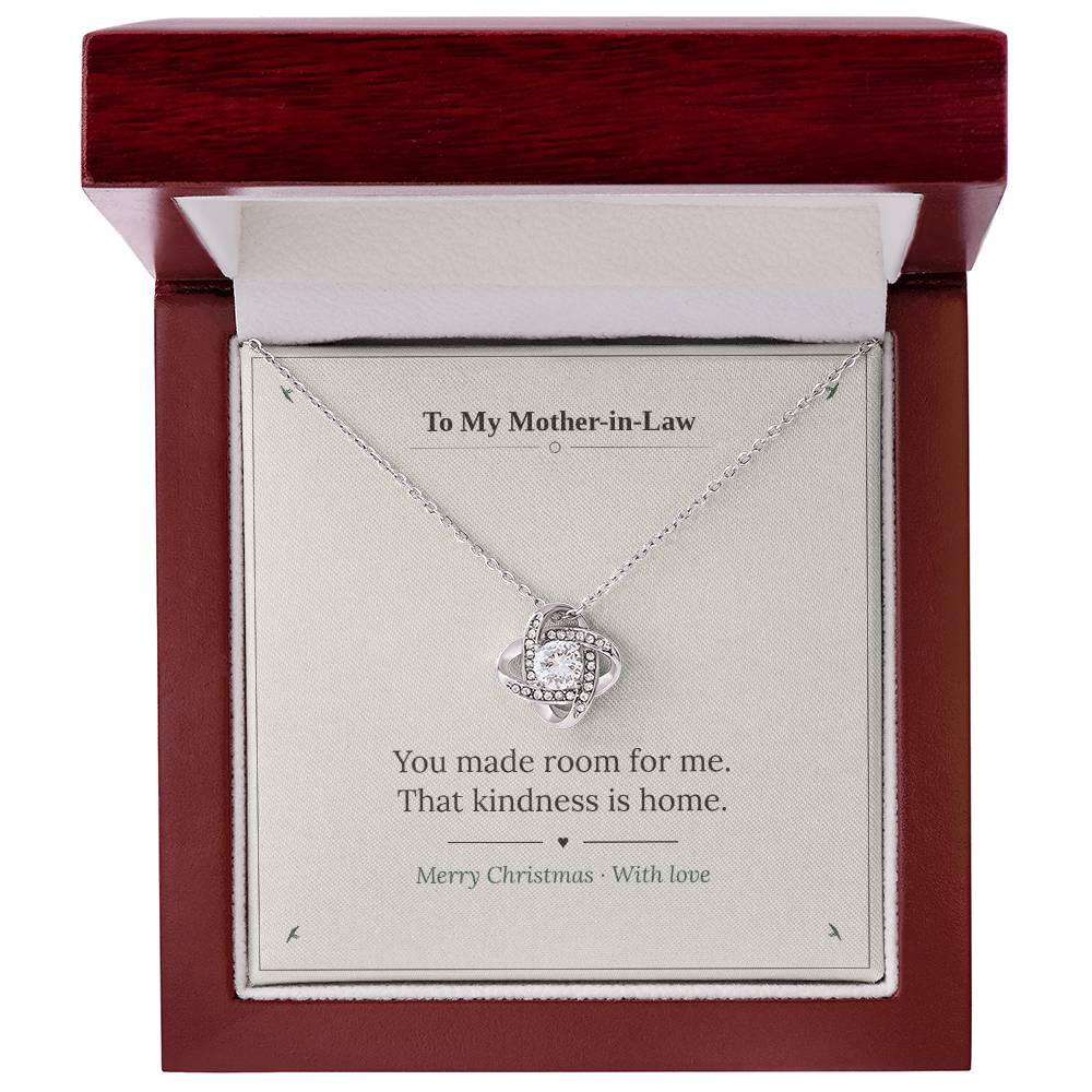 Mother-in-Law Love Knot Necklace with Oezzo message card – photo 4