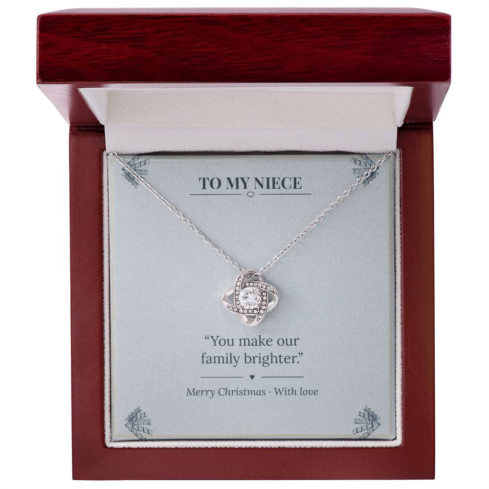 To My Niece Love Knot Necklace v2