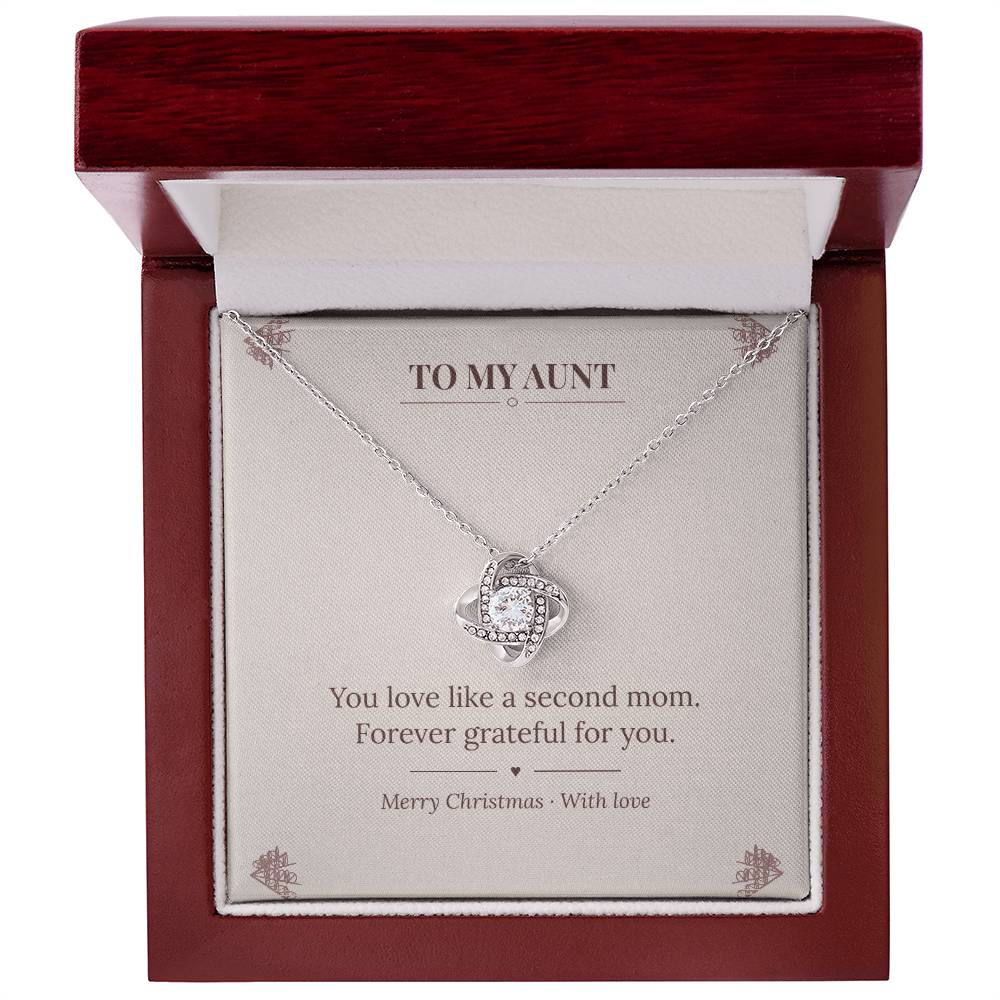 To My Aunt Love Knot Necklace v2