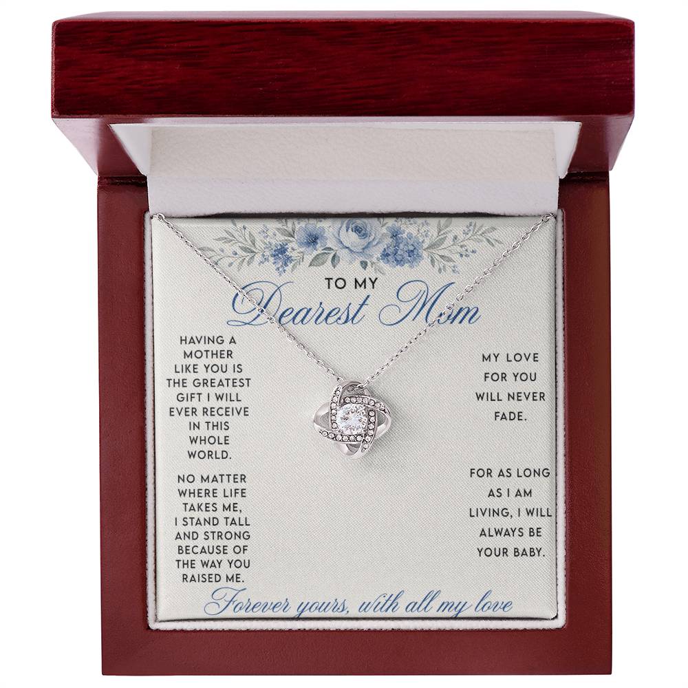 To My Mom Love Knot Necklace with Oezzo message card – photo 4
