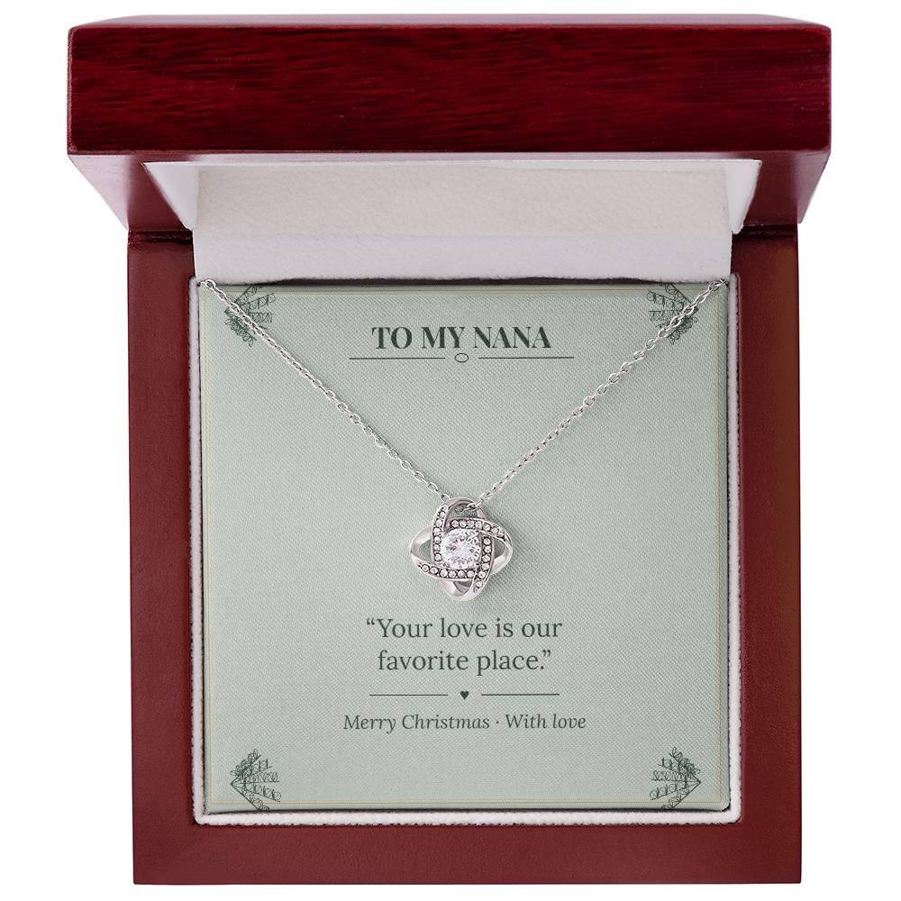 To My Nana Love Knot Necklace with Oezzo message card – photo 4