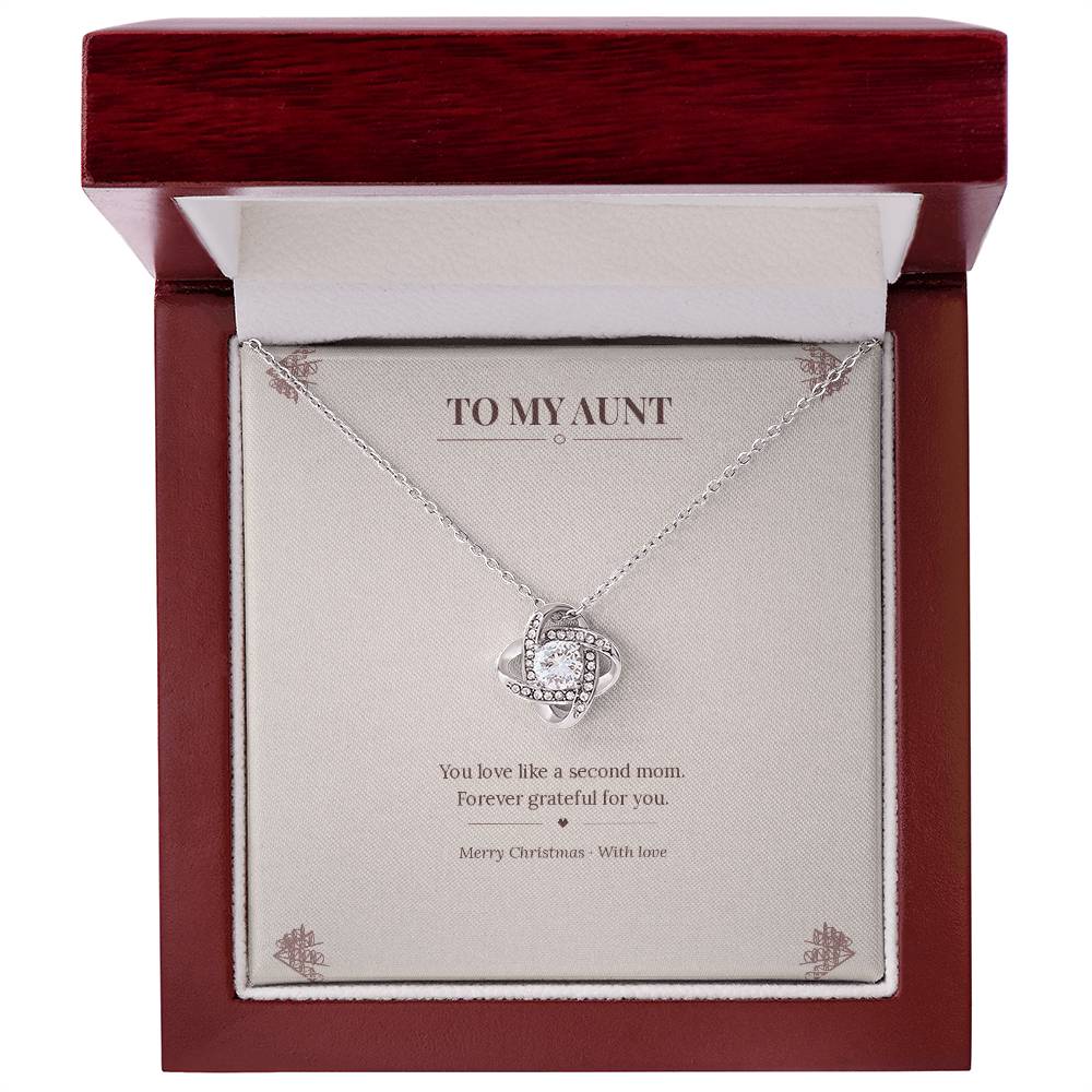 To My Aunt Love Knot Necklace with Oezzo message card – photo 4