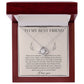 To My Best Friend Love Knot Necklace with Oezzo message card – photo 4