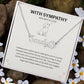 Dog Memorial Paw Print Name Necklace — Pet Loss Remembrance Sympathy Gift with Card
