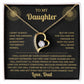 To My Daughter Necklace from Dad – Forever Love, Black & Gold Card