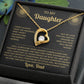 To My Daughter Necklace from Dad – Forever Love, Black & Gold Card