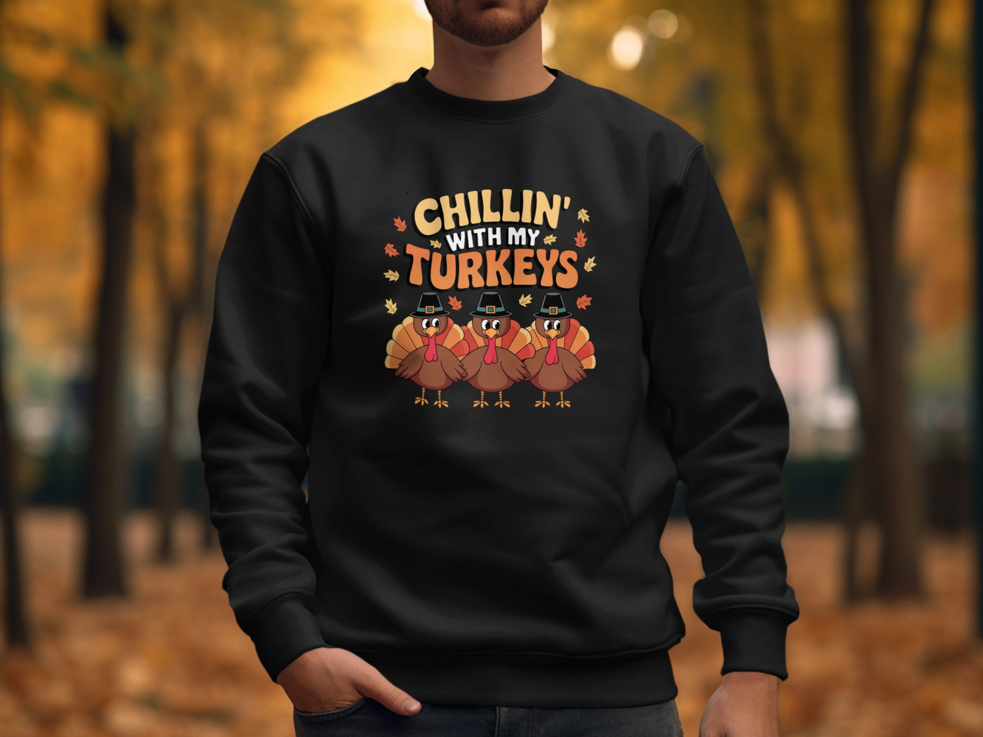 Chillin' With My Turkeys Festive Sweater Product