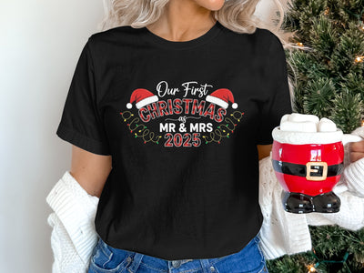 Our First Christmas Mr and Mrs 2025 shirt