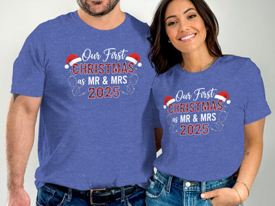 Our First Christmas as MR and MRS 2025 shirt