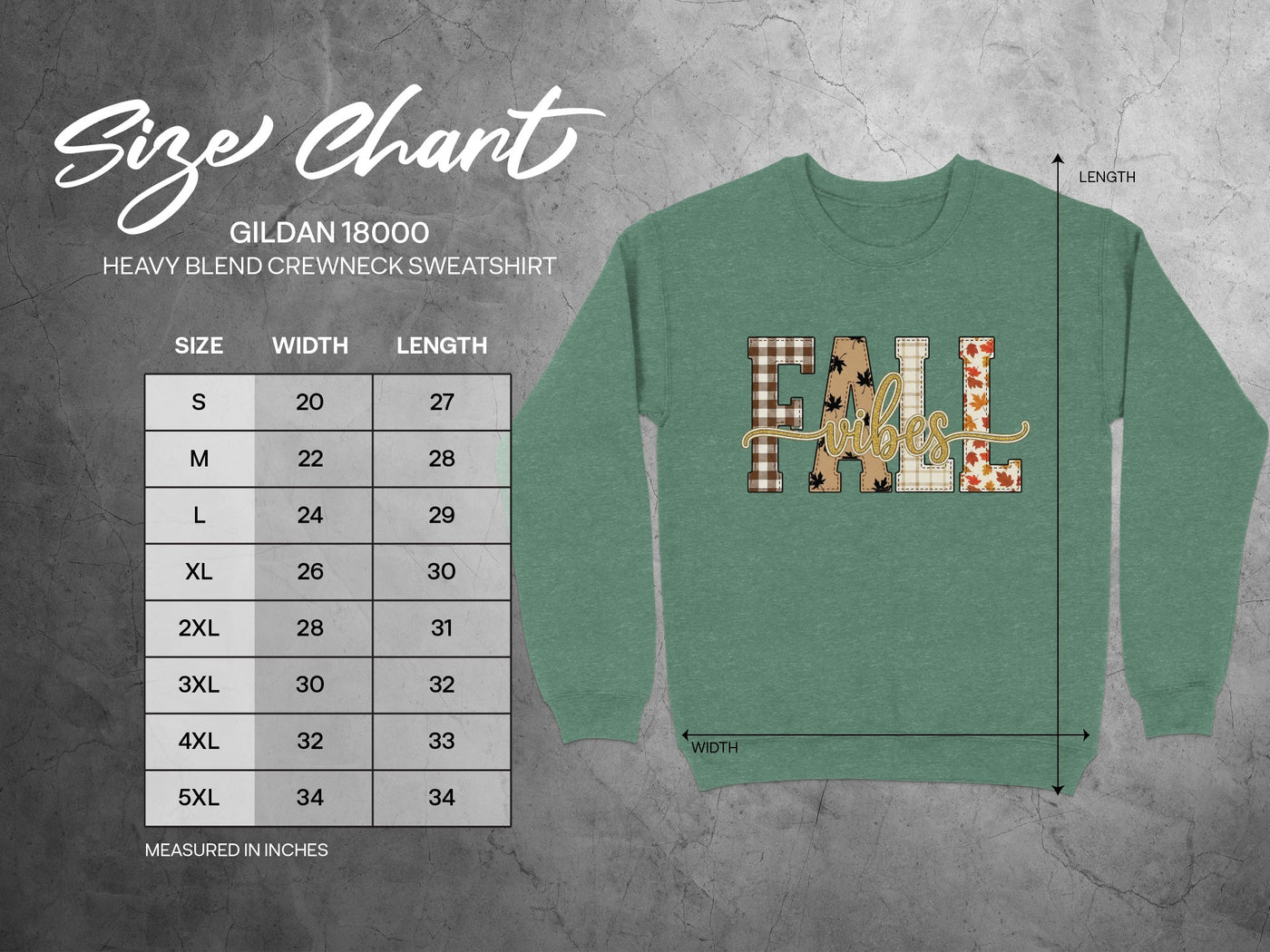 Fall Vibes Graphic Heavy Blend Crewneck Sweatshirt