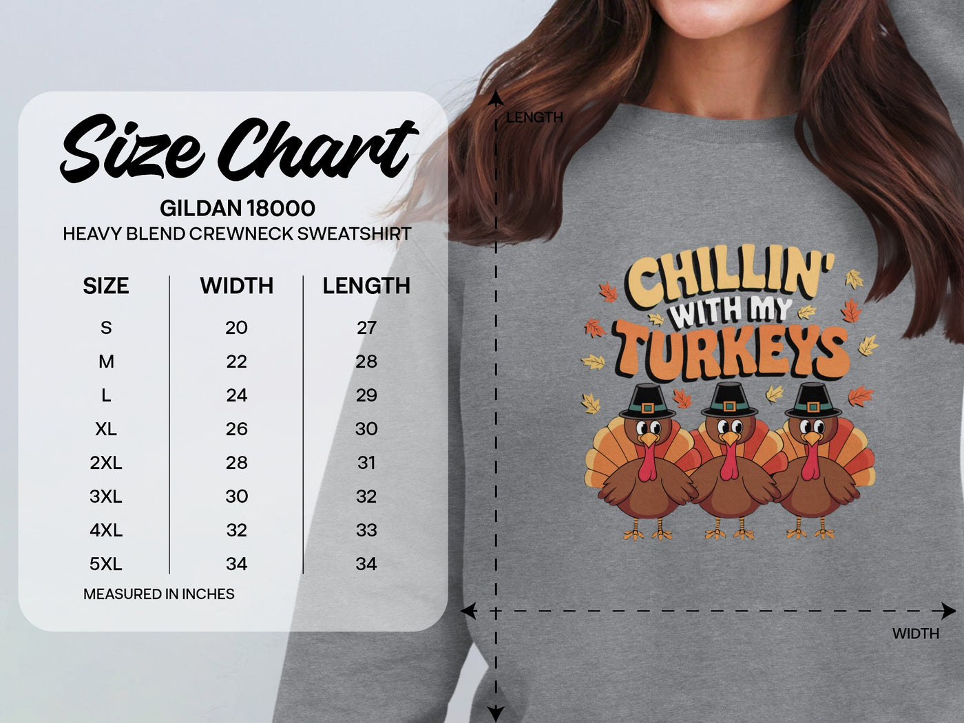 Chillin' With My Turkeys Festive Sweatshirt