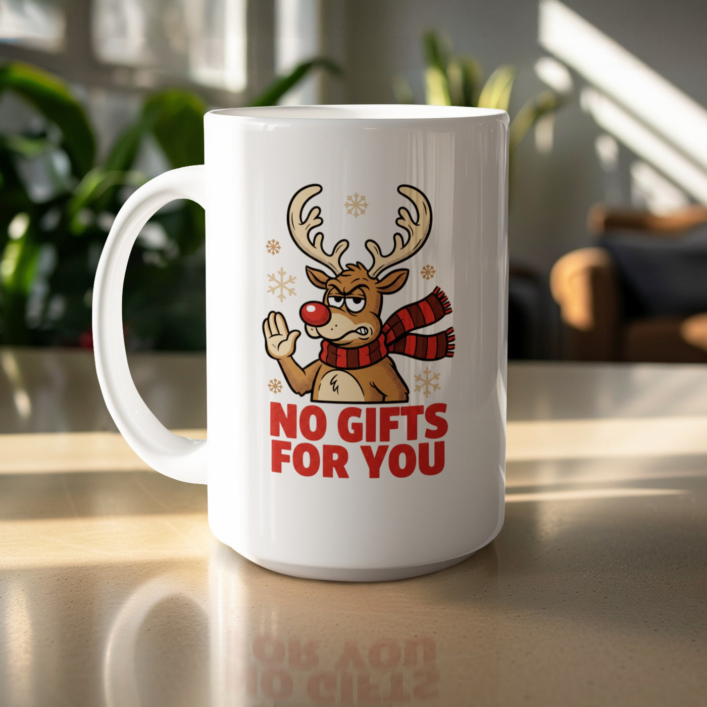 No Gifts For You Reindeer Mug Holiday Drinkware