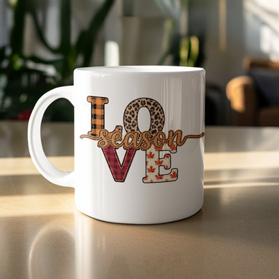 Love Season Animal Print and Pattern Theme Mug