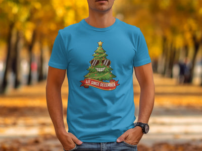Lit Since December Graphic Tee for Festive Fun