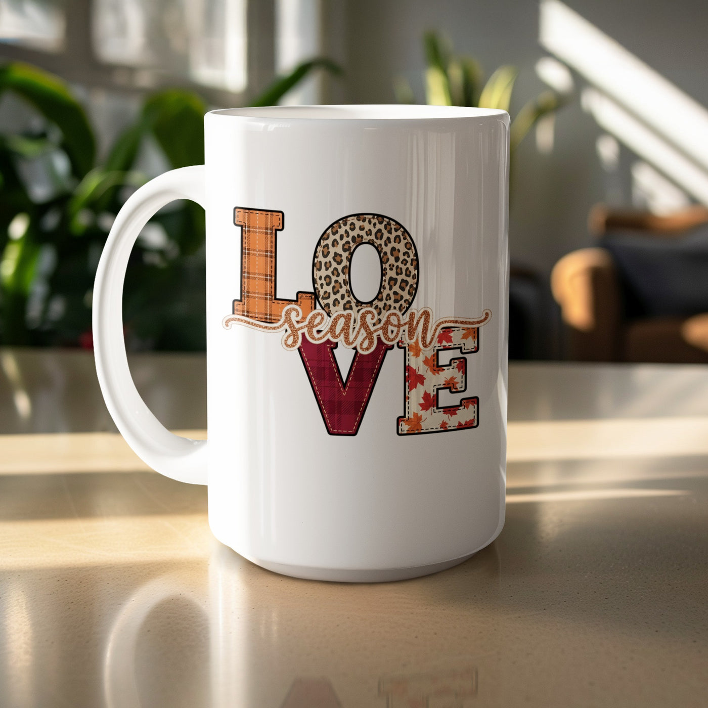 Love Season Mug with Stylish Pattern Design