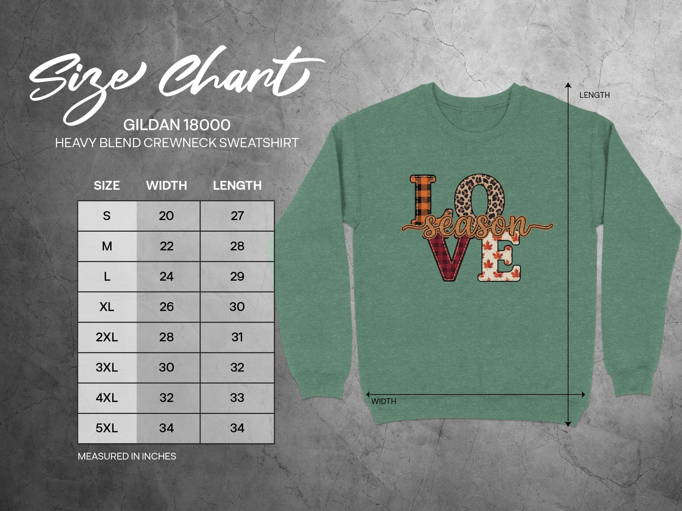 Love Season Leopard Print Heavy Blend Crewneck Sweatshirt