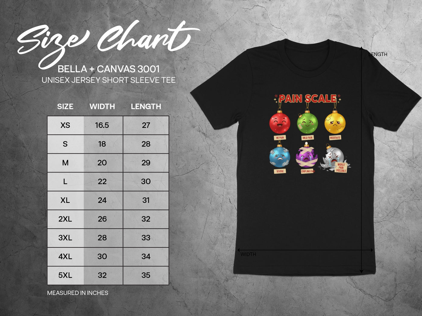 Funny Fruit Faces Pain Scale Black T-shirt