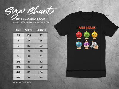 Funny Fruit Faces Pain Scale Black T-shirt
