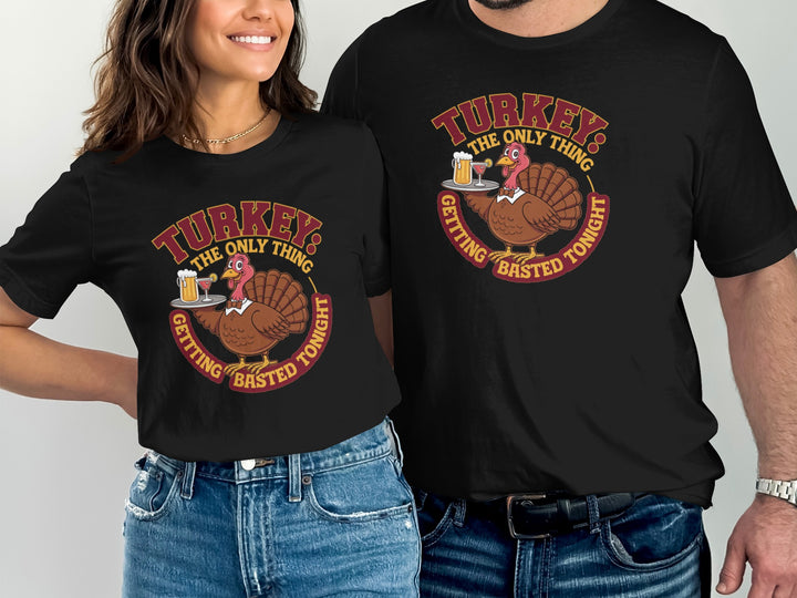 Turkey The Only Thing Getting Basted Tonight Shirt, alternate view 3