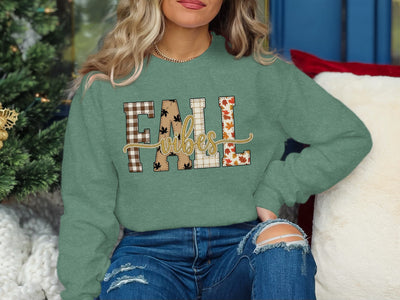 Cozy Fall Vibes Graphic Pullover Sweatshirt for Autumn