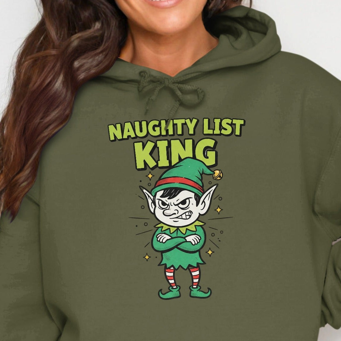 Naughty List King Elf Graphic Hoodie product