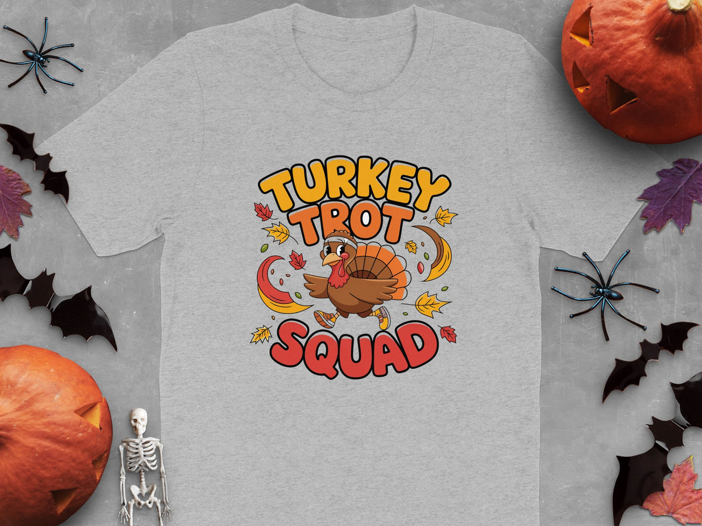Turkey Trot Squad Graphic T-Shirt for Festive Fun