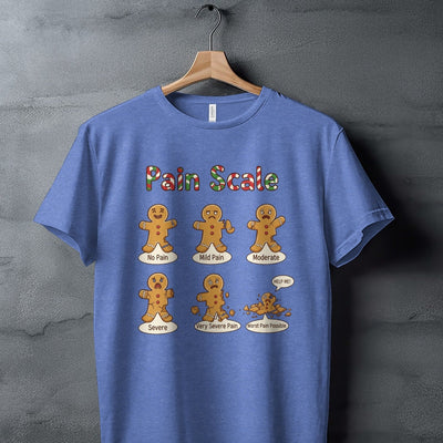 Pain Scale Funny Gingerbread Men T-Shirt Fashion
