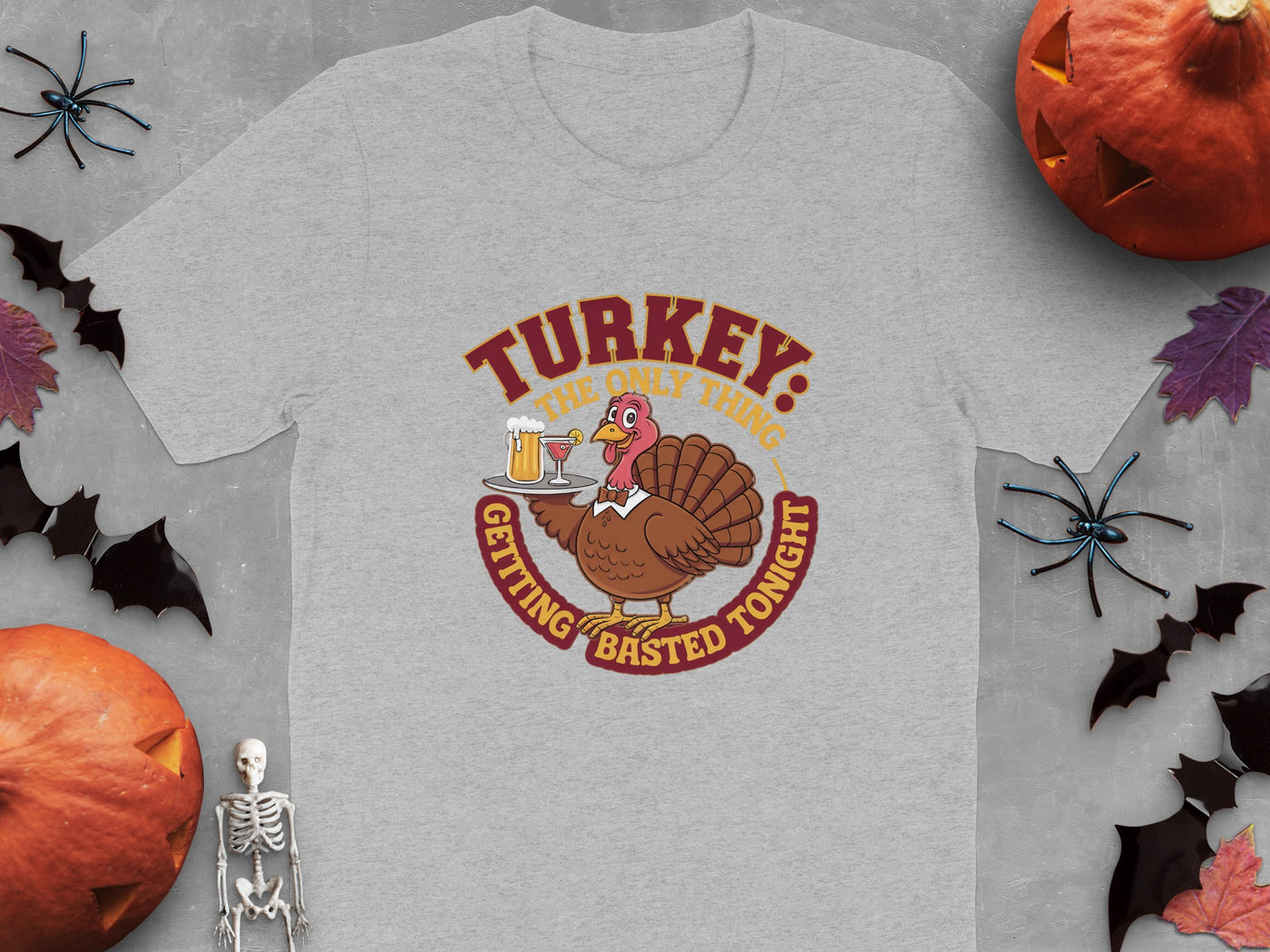 Funny Thanksgiving Turkey Getting Basted Shirt