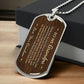 To My Grandpa Necklace from Grandson – video showing the dog tag message, silver and gold options, and how it looks worn