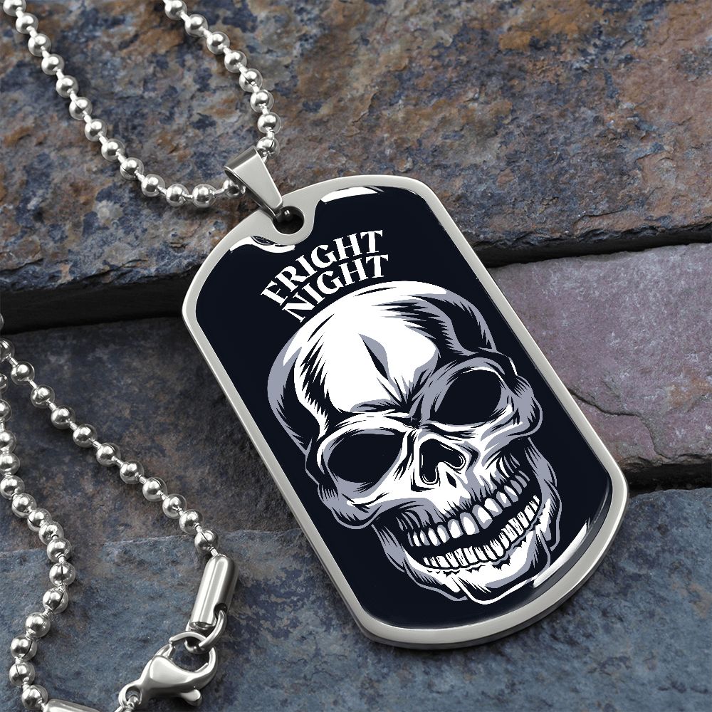Fright Night Halloween Necklace Dog Tag
