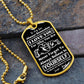 Dog Tag To Son, From Dad