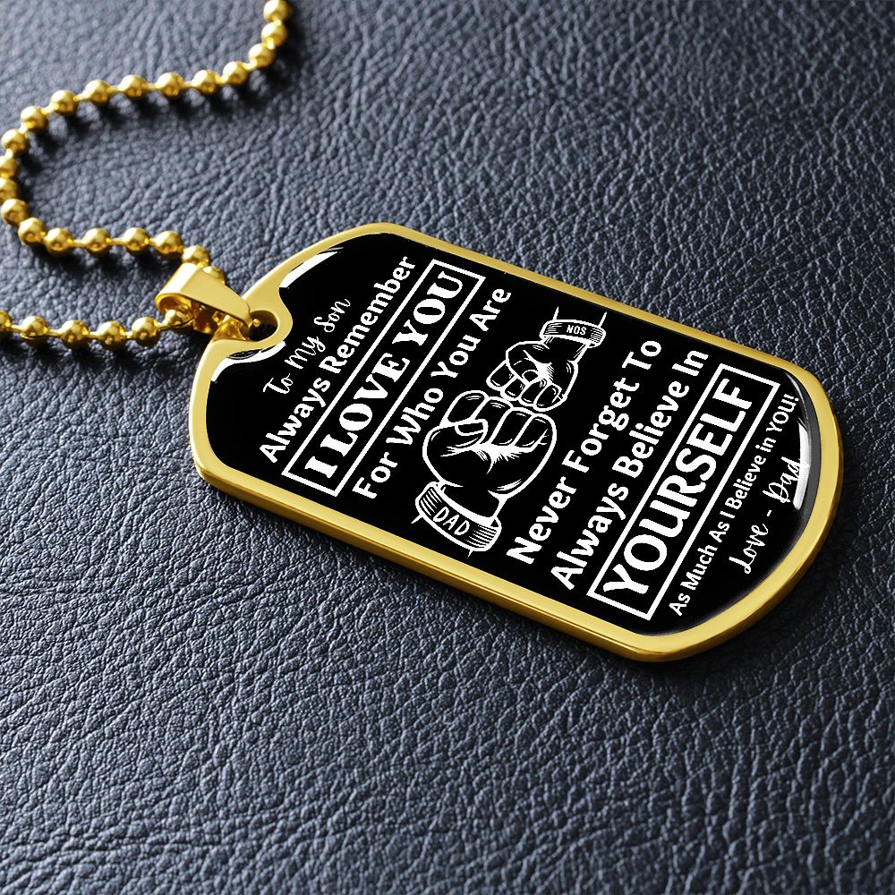 Dog Tag To Son, From Dad