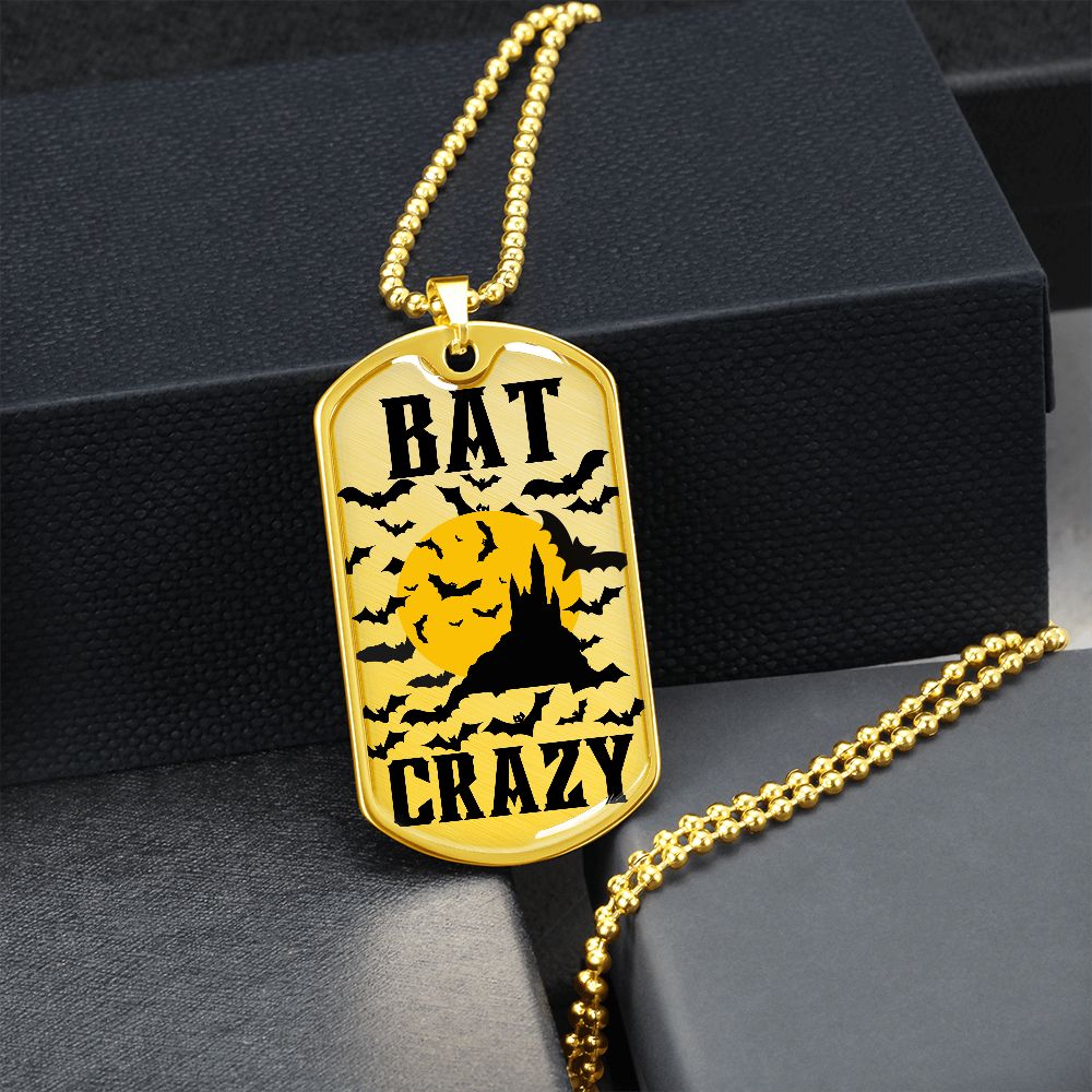 Bat Crazy Halloween Dog Tag