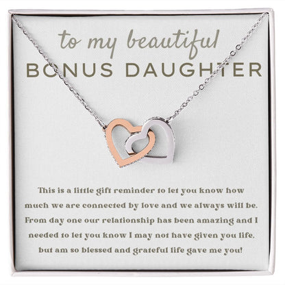 Bonus Daughter Interlocking Hearts Necklace