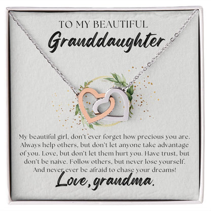 To My Beautiful Granddaughter, From Grandma