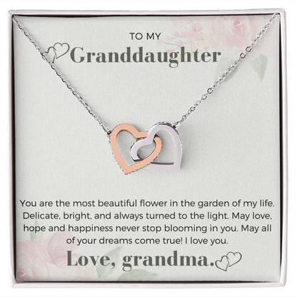 From Grandma to Granddaughter Heart Necklace