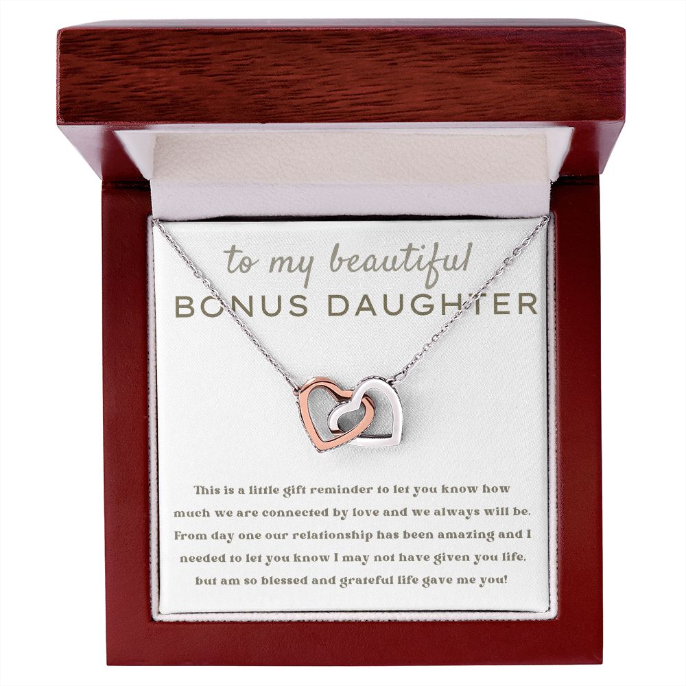 Bonus Daughter Interlocking Hearts Necklace