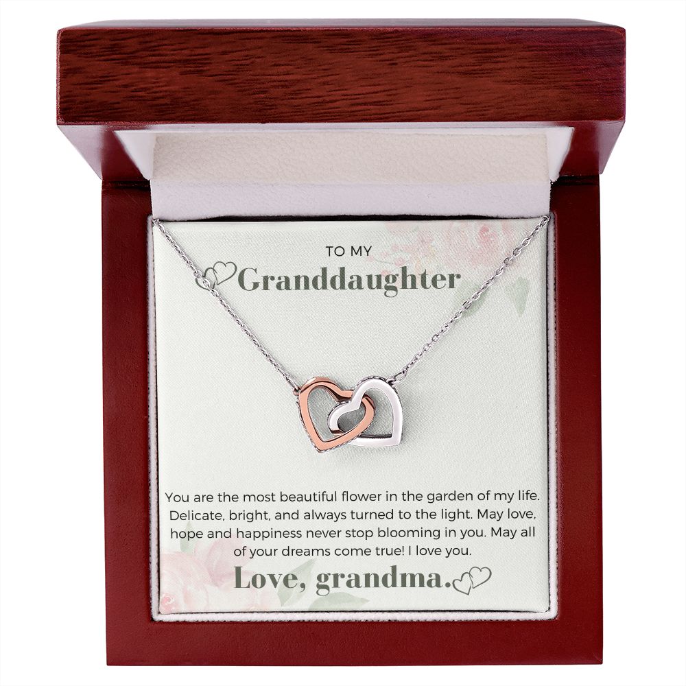 From Grandma to Granddaughter Heart Necklace