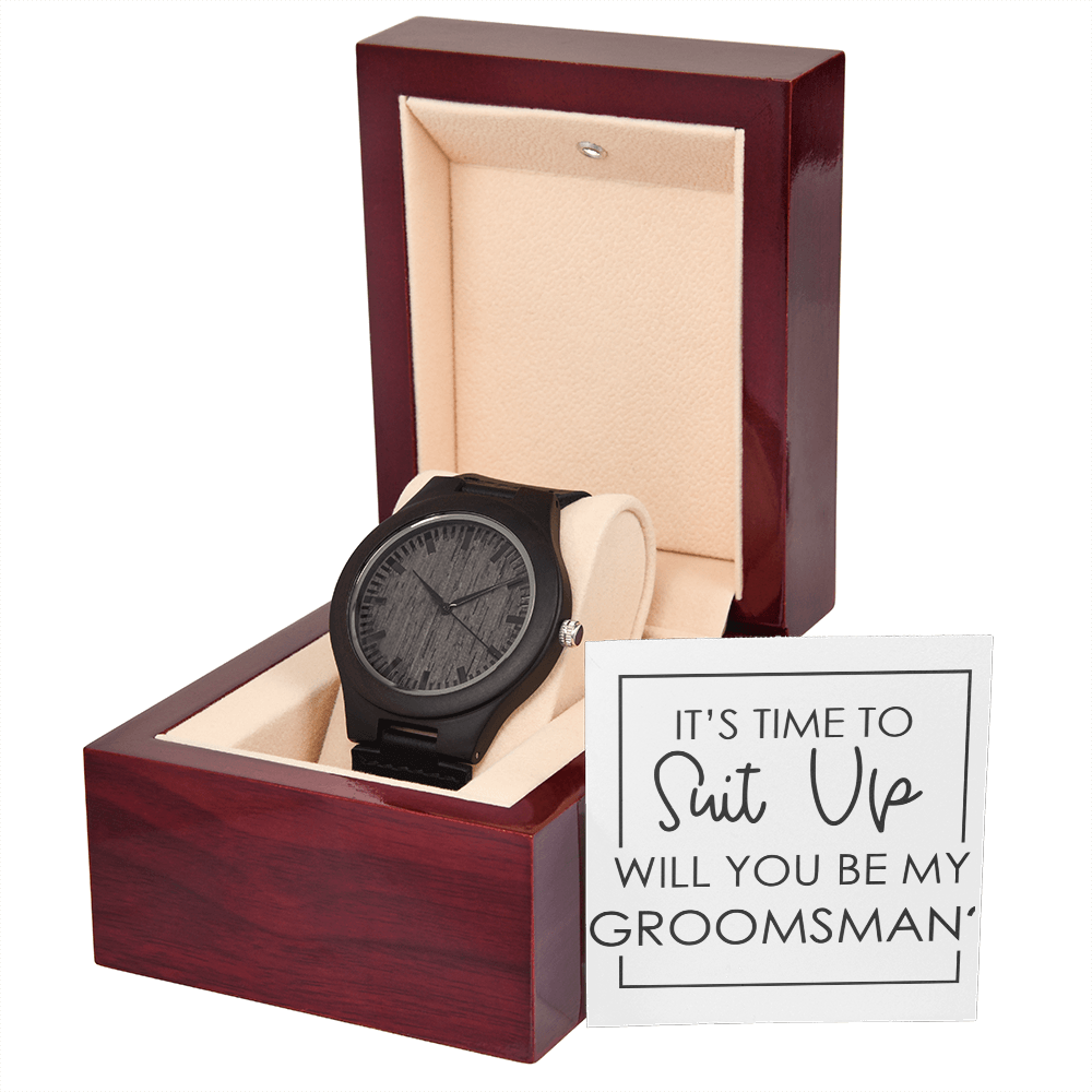 Wooden Watch with Placard