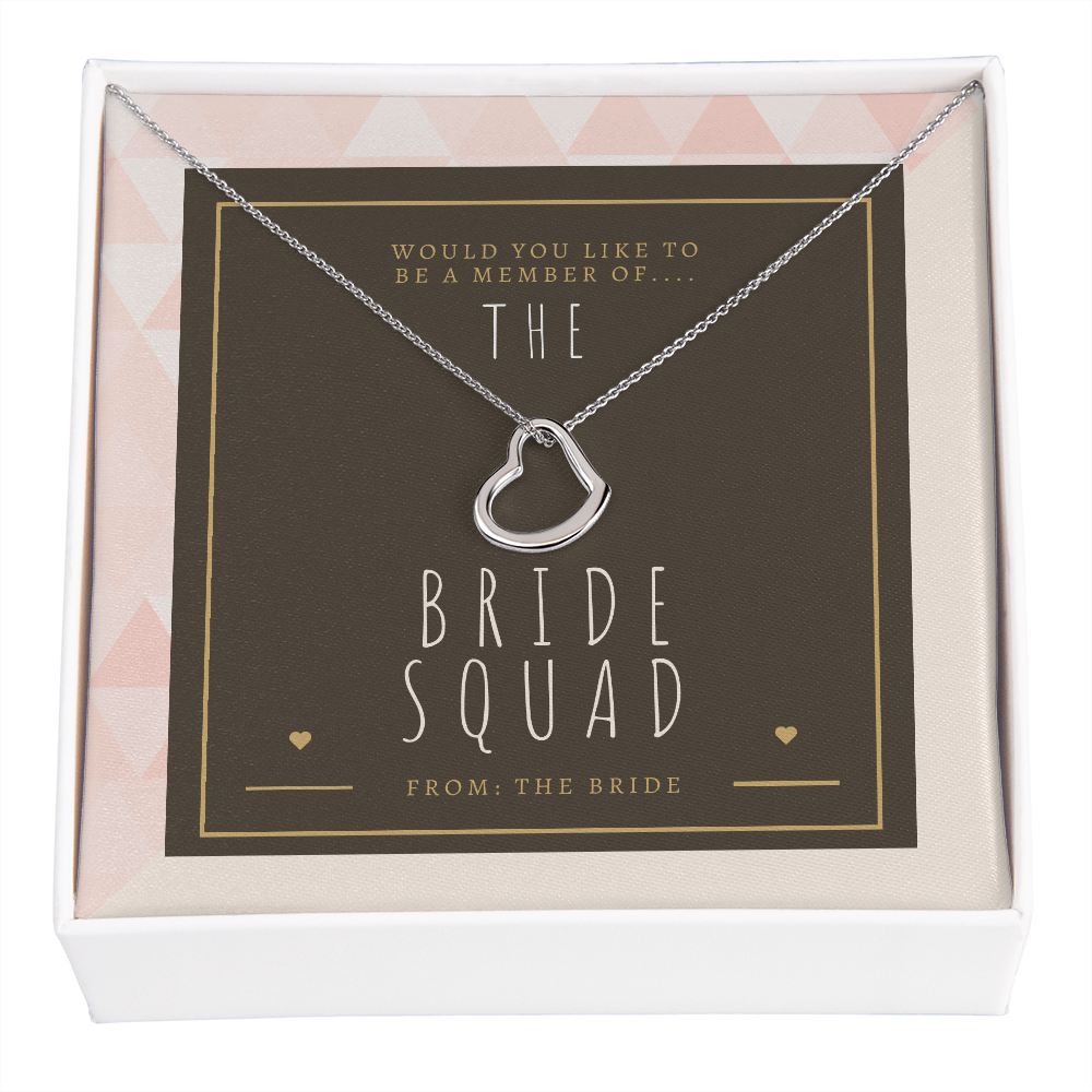 Bridesmaid Bride Squad Necklace