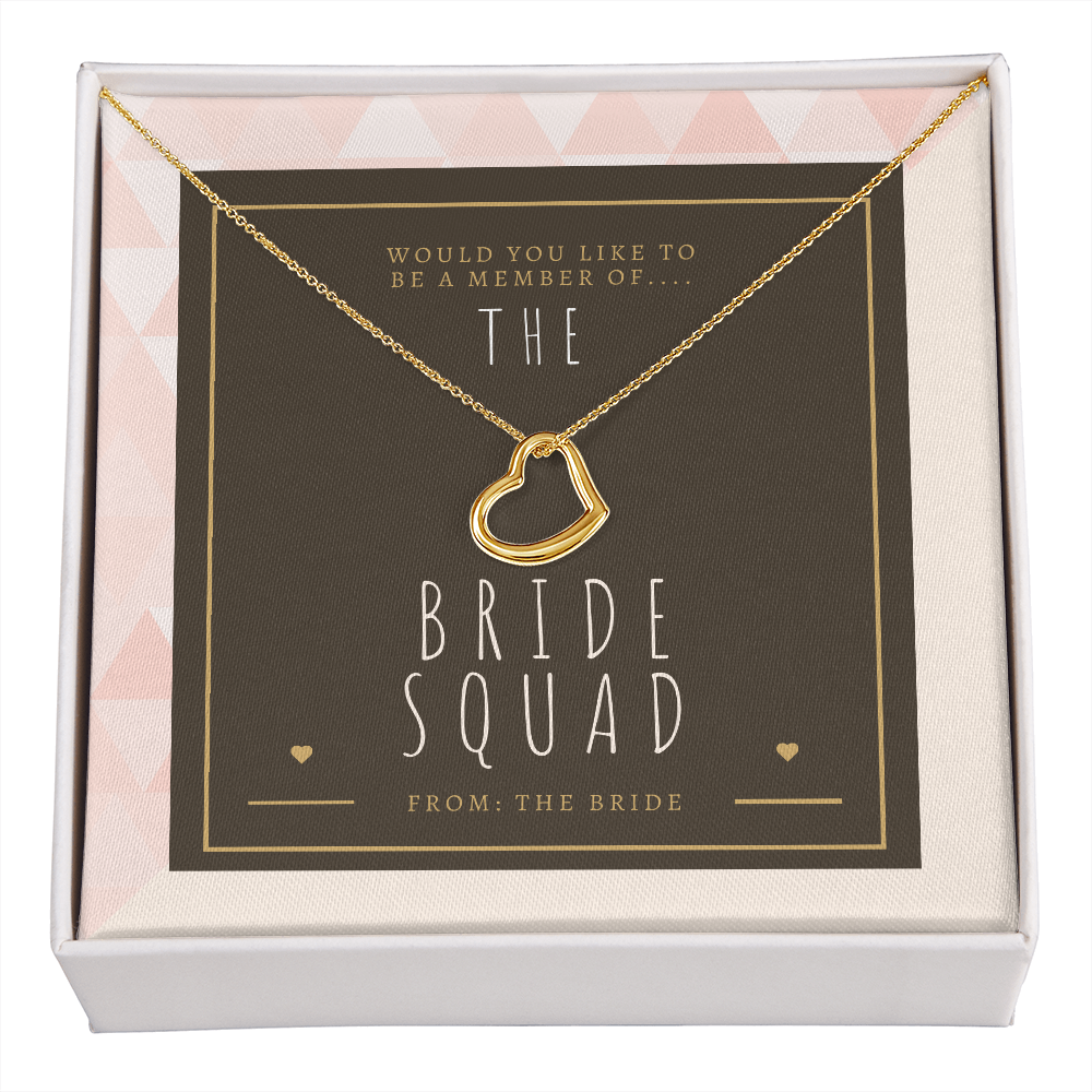 Bridesmaid Bride Squad Necklace